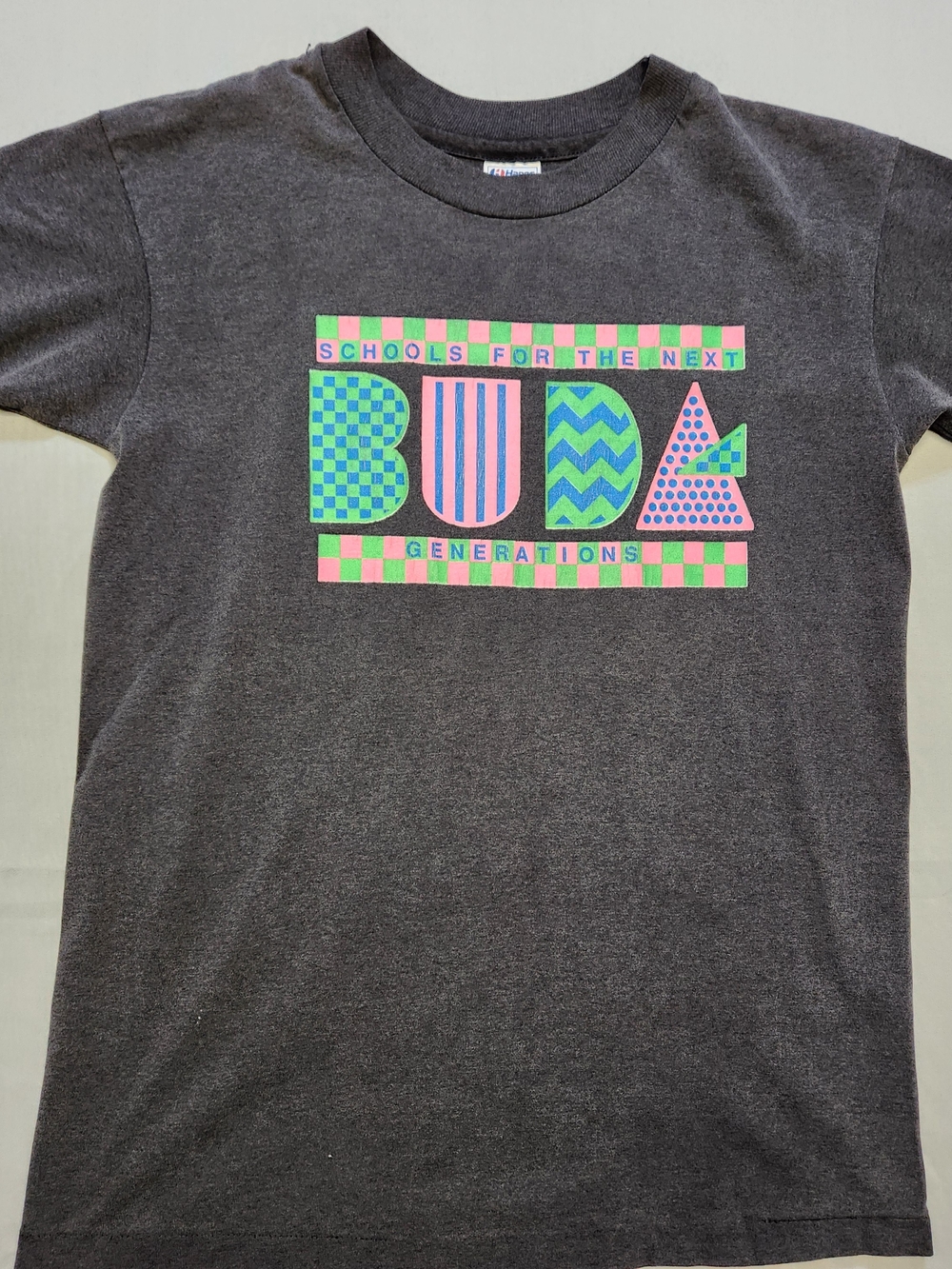 Vtg 80s Hanes Fifty-Fifty Buda Texas School Shirt Youth L 14-16 Single Stitch